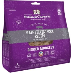 Stella & Chewy's Freeze-Dried Raw Dinner Morsels Cat Food Plate Lickin’ Pork Recipe 3.5-oz