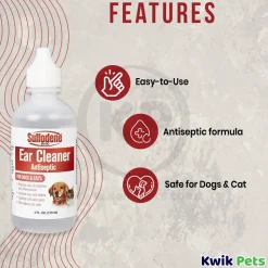 Sulfodene Antiseptic Ear Cleaner for Dogs & Cats 4-oz