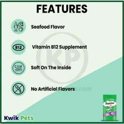 Temptations Classics Crunchy & Soft Adult Cat Treats Seafood Medley 48-oz