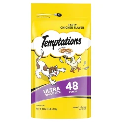 Temptations Classics Crunchy & Soft Adult Cat Treats Tasty Chicken 48-oz