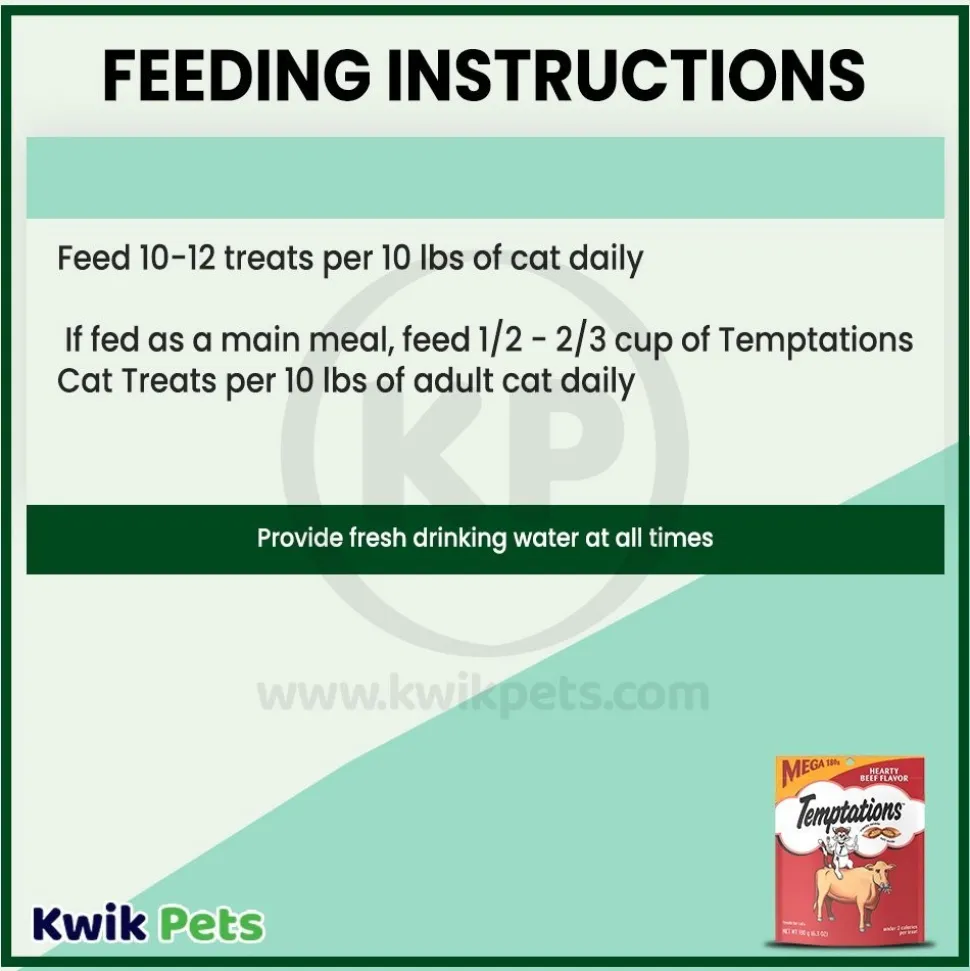 Temptations Classics Crunchy & Soft Adult Cat Treats Hearty Beef 6.3-oz