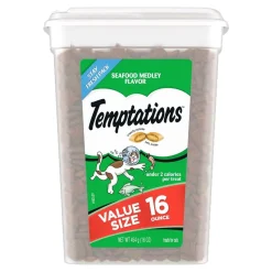 Temptations Classics Crunchy & Soft Adult Cat Treats Seafood Medley 16-oz