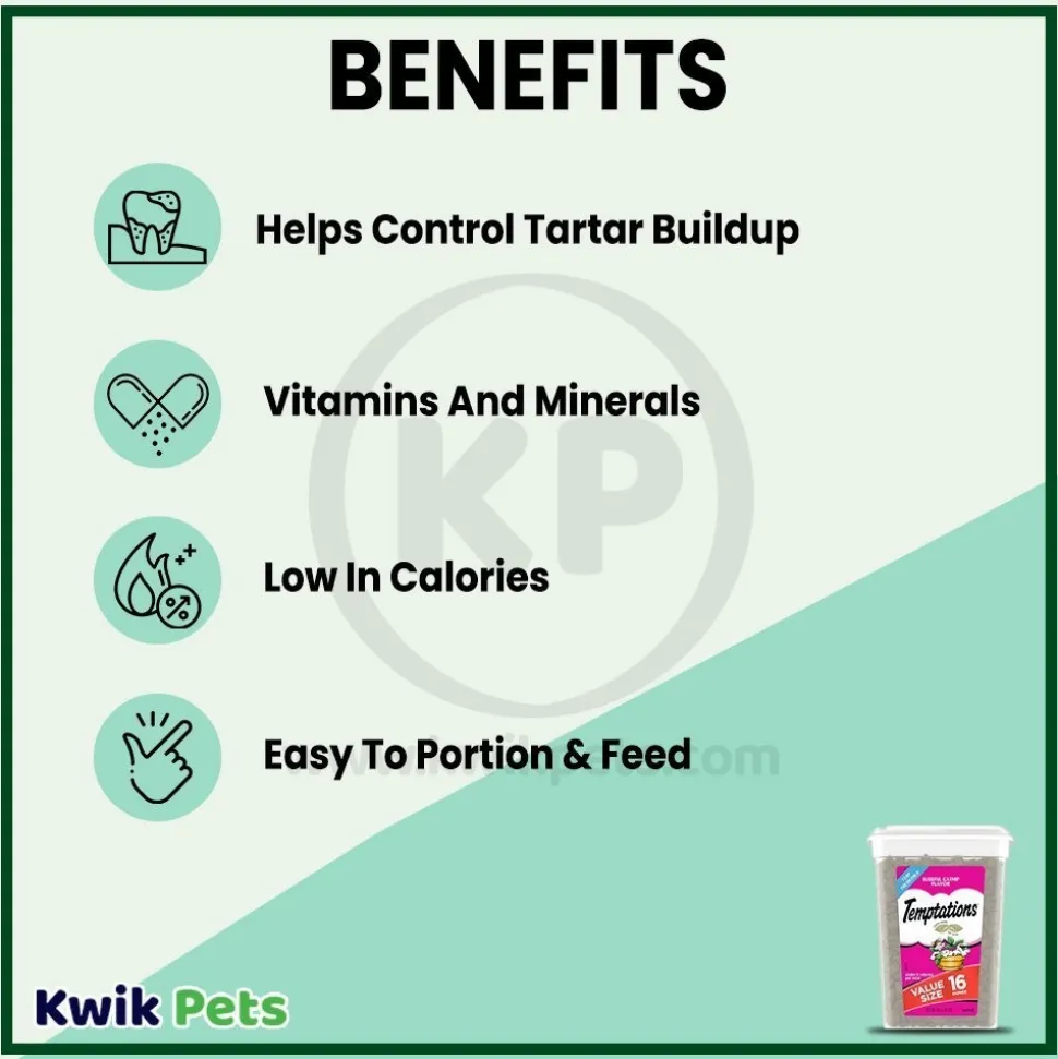 Temptations Classics Crunchy & Soft Adult Cat Treats Blissful Catnip 16-oz
