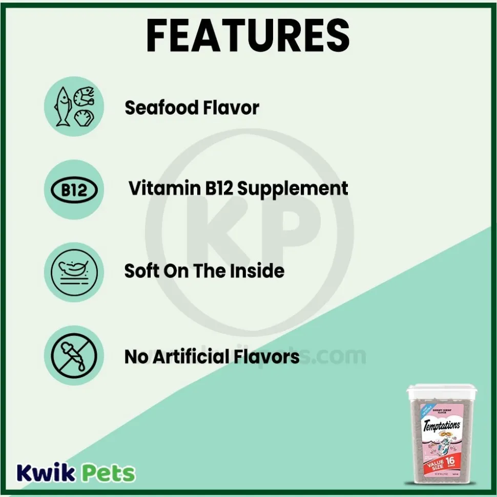 Temptations Classics Crunchy & Soft Adult Cat Treats Shrimpy Shrimp 16-oz