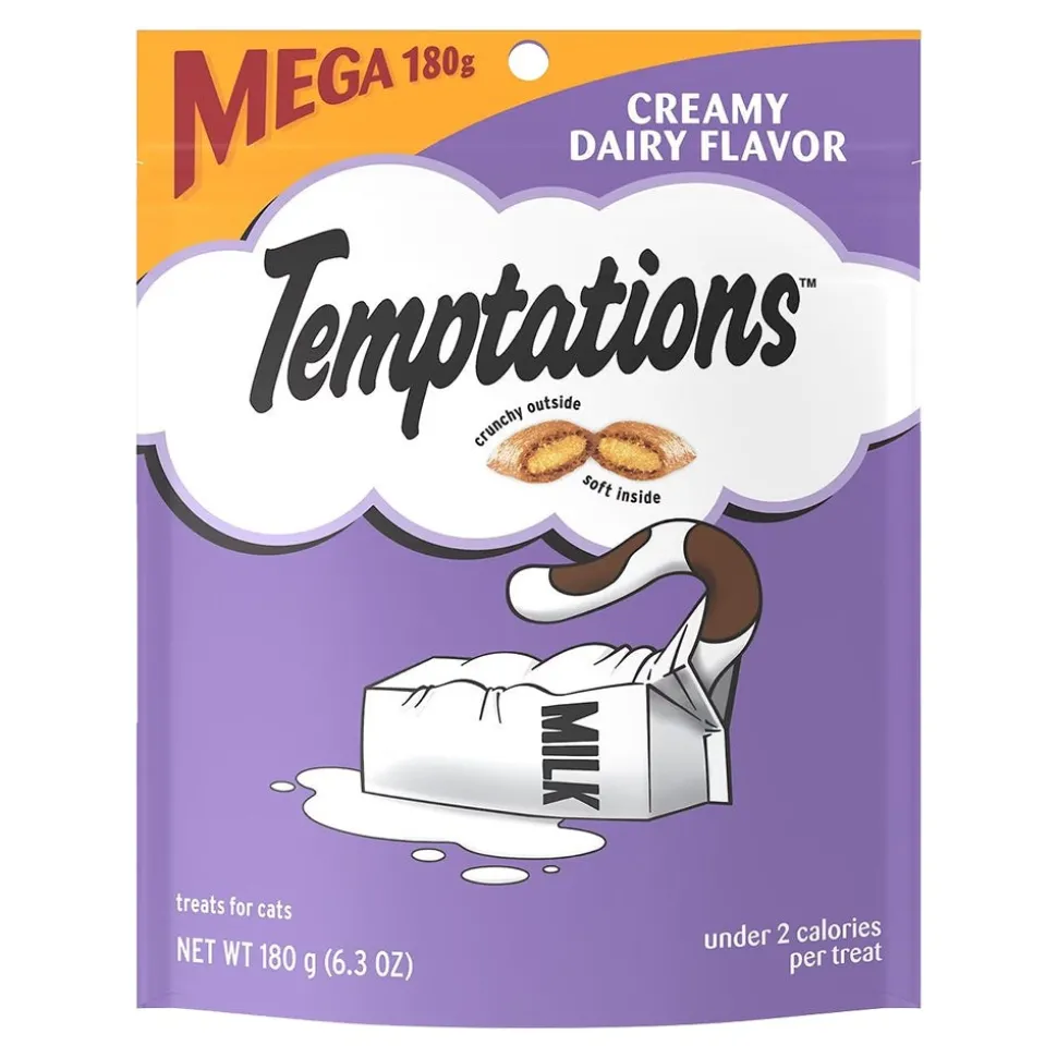 Temptations Classics Crunchy & Soft Adult Cat Treats Creamy Dairy 6.3-oz