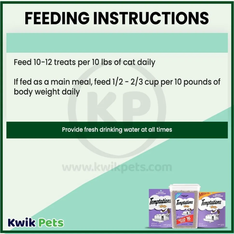 Temptations Classics Crunchy & Soft Adult Cat Treats Creamy Dairy 6.3-oz