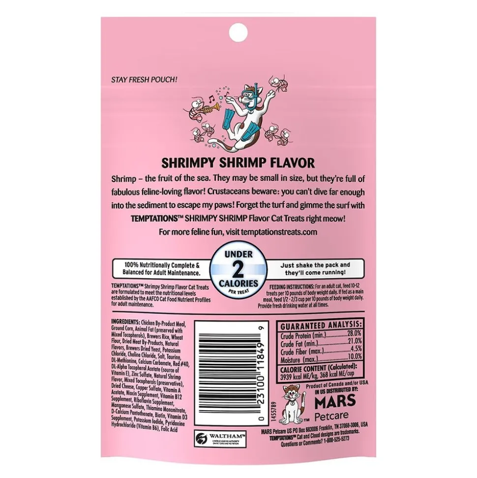 Temptations Classics Crunchy & Soft Adult Cat Treats Shrimpy Shrimp 3-oz