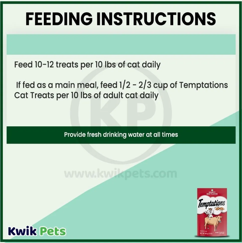 Temptations Classics Crunchy & Soft Adult Cat Treats Hearty Beef 3-oz