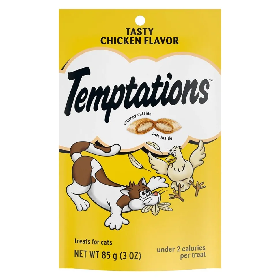 Temptations Classics Crunchy & Soft Adult Cat Treats Tasty Chicken 3-oz