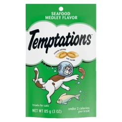 Temptations Classics Crunchy & Soft Adult Cat Treats Seafood Medley 3-oz
