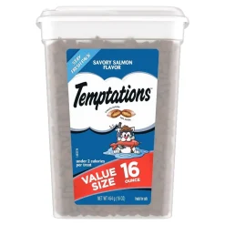 Temptations Classics Crunchy & Soft Adult Cat Treats Savory Salmon 16-oz