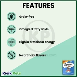 Temptations Classics Crunchy & Soft Adult Cat Treats Savory Salmon 6.3-oz