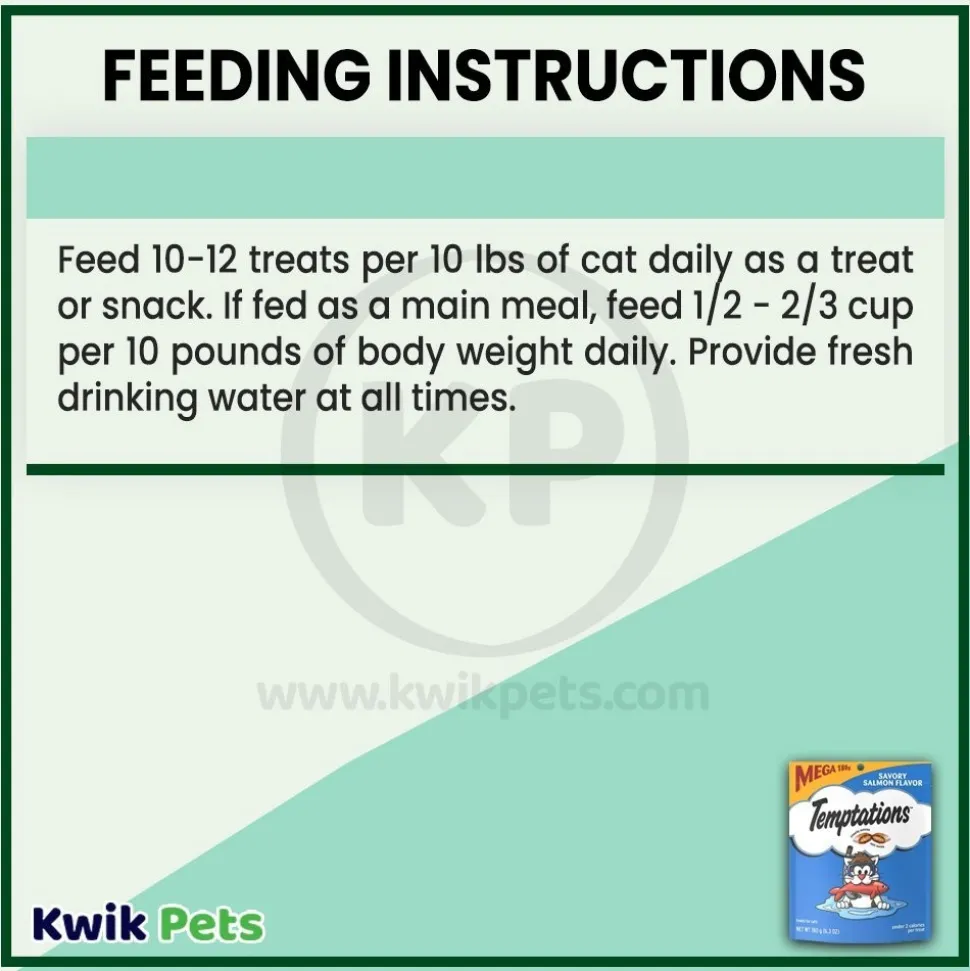 Temptations Classics Crunchy & Soft Adult Cat Treats Savory Salmon 6.3-oz