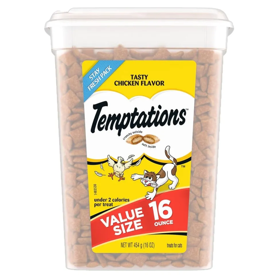 Temptations Classics Crunchy & Soft Adult Cat Treats Tasty Chicken 16-oz