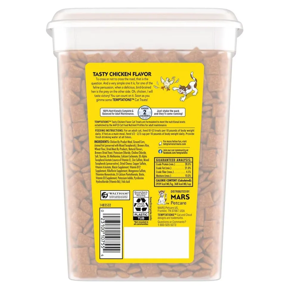 Temptations Classics Crunchy & Soft Adult Cat Treats Tasty Chicken 16-oz