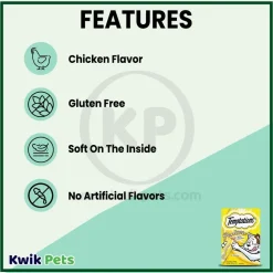 Temptations Creamy Creamy Purée Lickable Cat Treats Chicken 1.7-oz