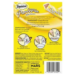 Temptations Creamy Creamy Purée Lickable Cat Treats Chicken 1.7-oz