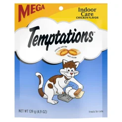 Temptations Indoor Care Crunchy & Soft Adult Cat Treats Chicken 4.9-oz