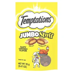 Temptations Jumbo Stuff Soft & Crunchy Cat Treats Tasty Chicken 2.47-oz
