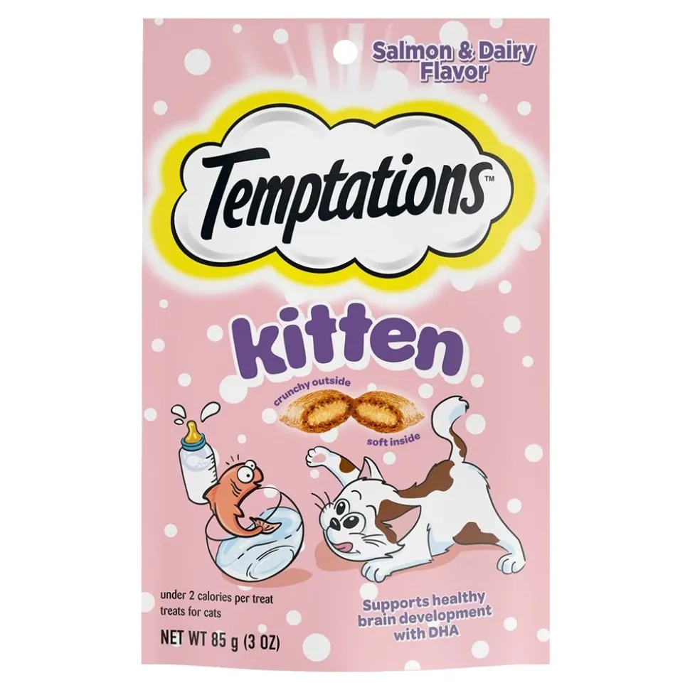 Temptations Kitten Cat Treat Salmon & Dairy 3-oz