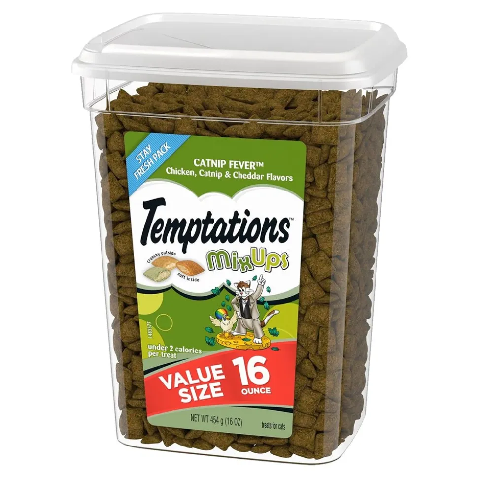 Temptations MixUps Catnip Fever Crunchy & Soft Adult Cat Treats 16-oz