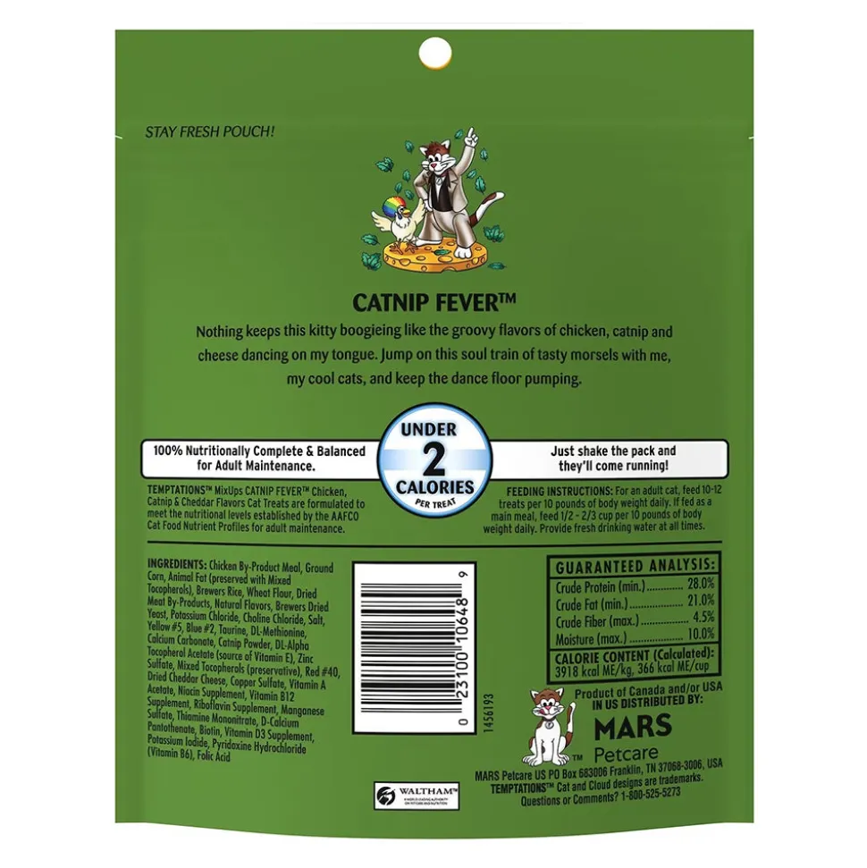 Temptations MixUps Catnip Fever Crunchy & Soft Adult Cat Treats 6.3-oz
