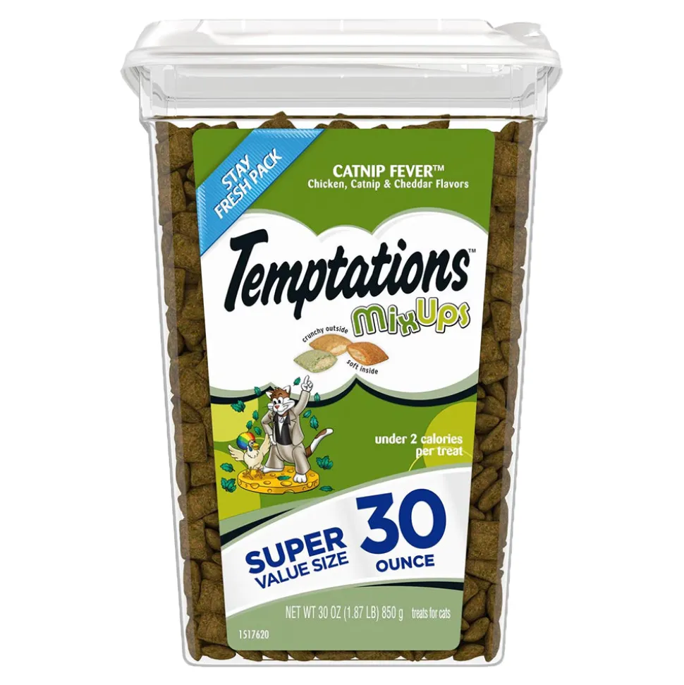 Temptations MixUps Catnip Fever Crunchy & Soft Adult Cat Treats 30-oz