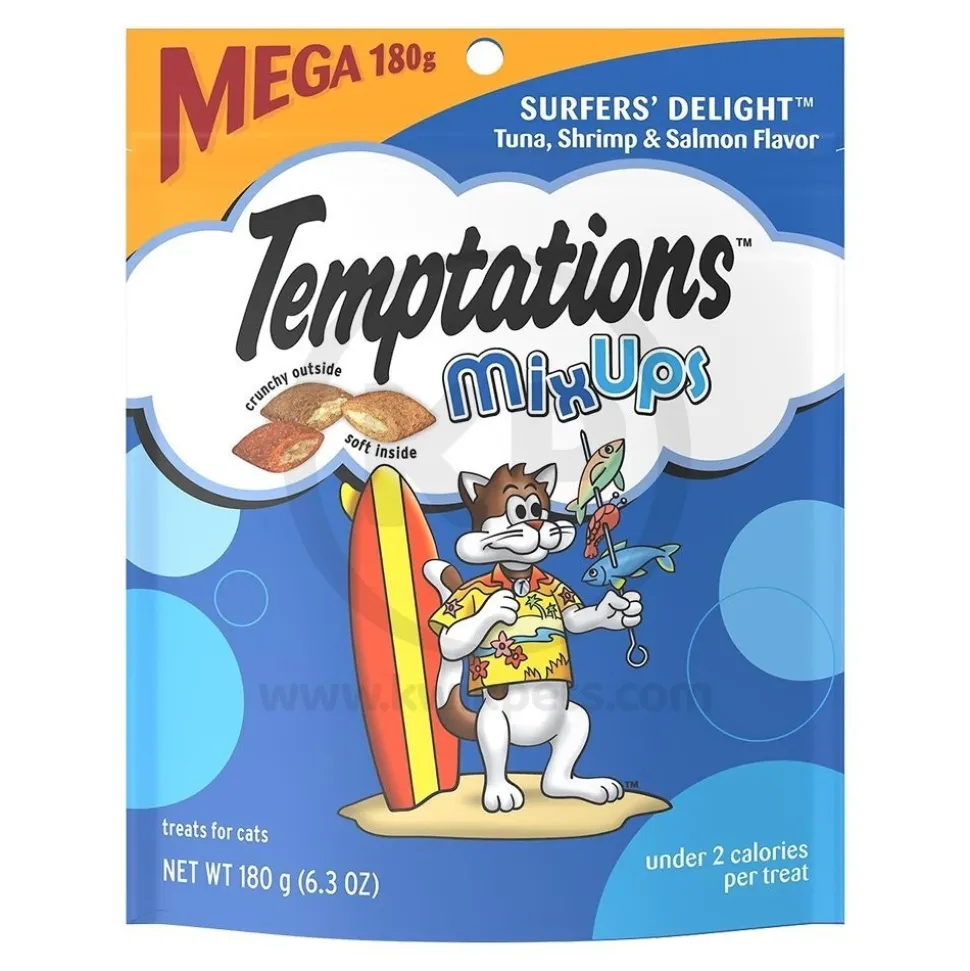 Temptations MixUps Surfer's Delight Crunchy & Soft Adult Cat Treats 6.3-oz