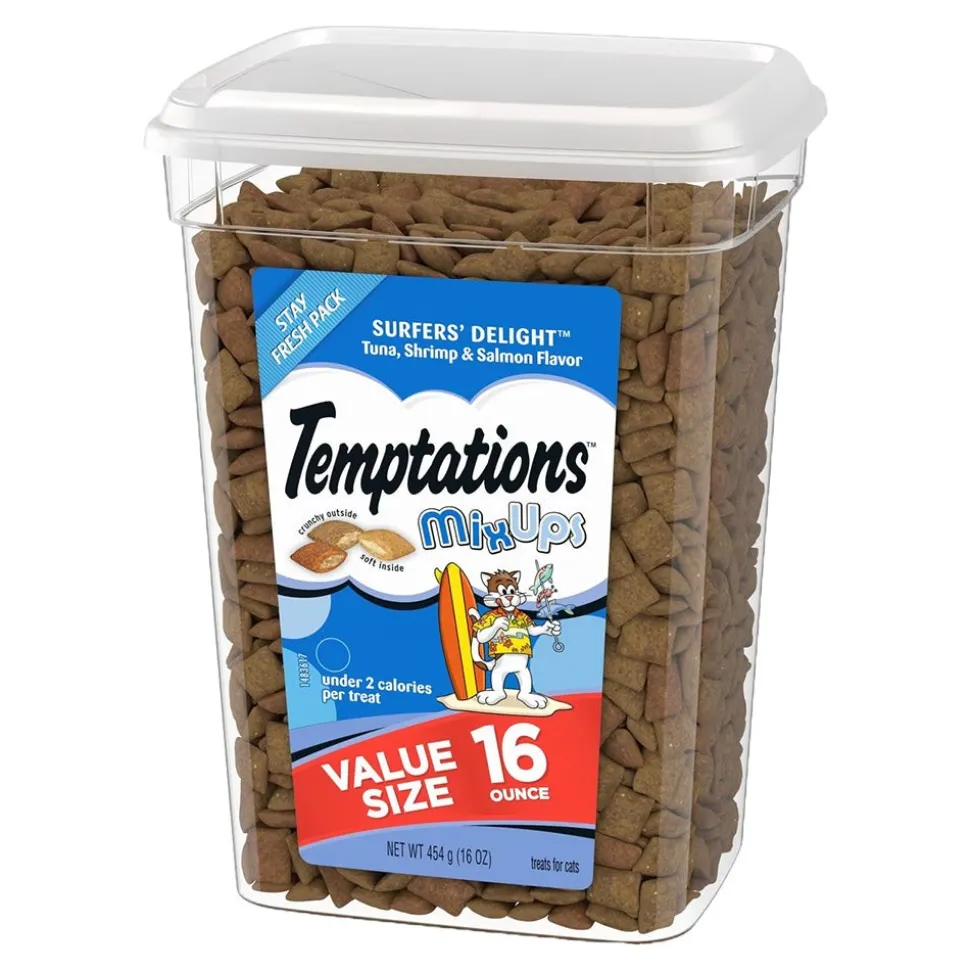 Temptations MixUps Surfer's Delight Crunchy & Soft Adult Cat Treats 16-oz