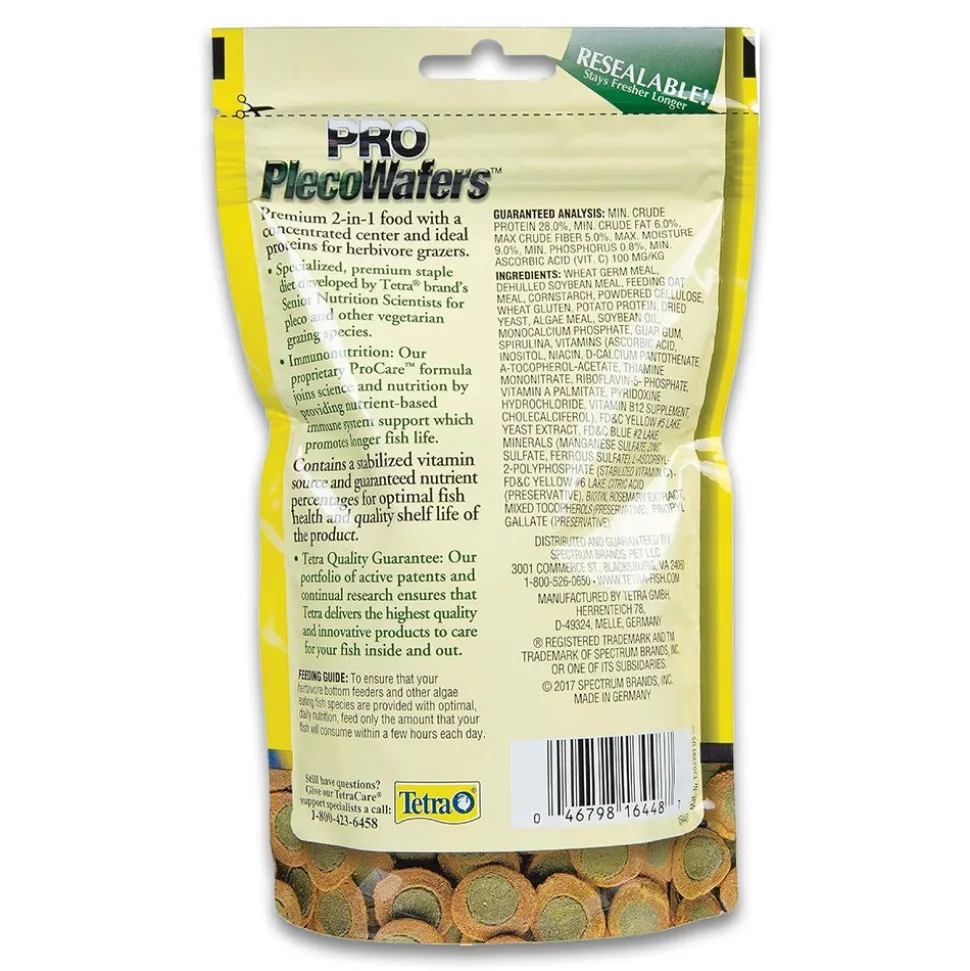 Tetra PRO PlecoWafers Complete Diet for Algae Eaters Fish Food 5.29-oz