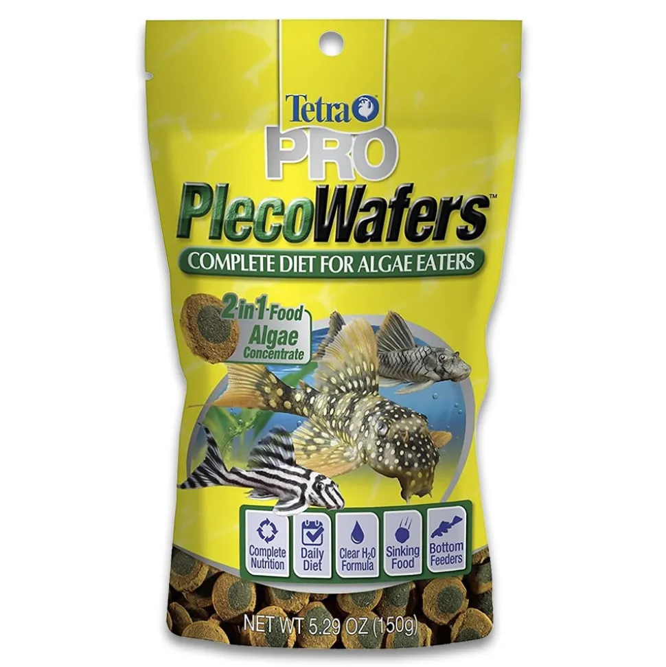Tetra PRO PlecoWafers Complete Diet for Algae Eaters Fish Food 5.29-oz