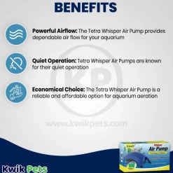 Tetra Whisper Non-UL Air Pump for Aquariums Upto 100-gal