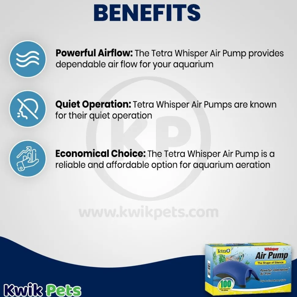 Tetra Whisper Non-UL Air Pump for Aquariums Upto 100-gal