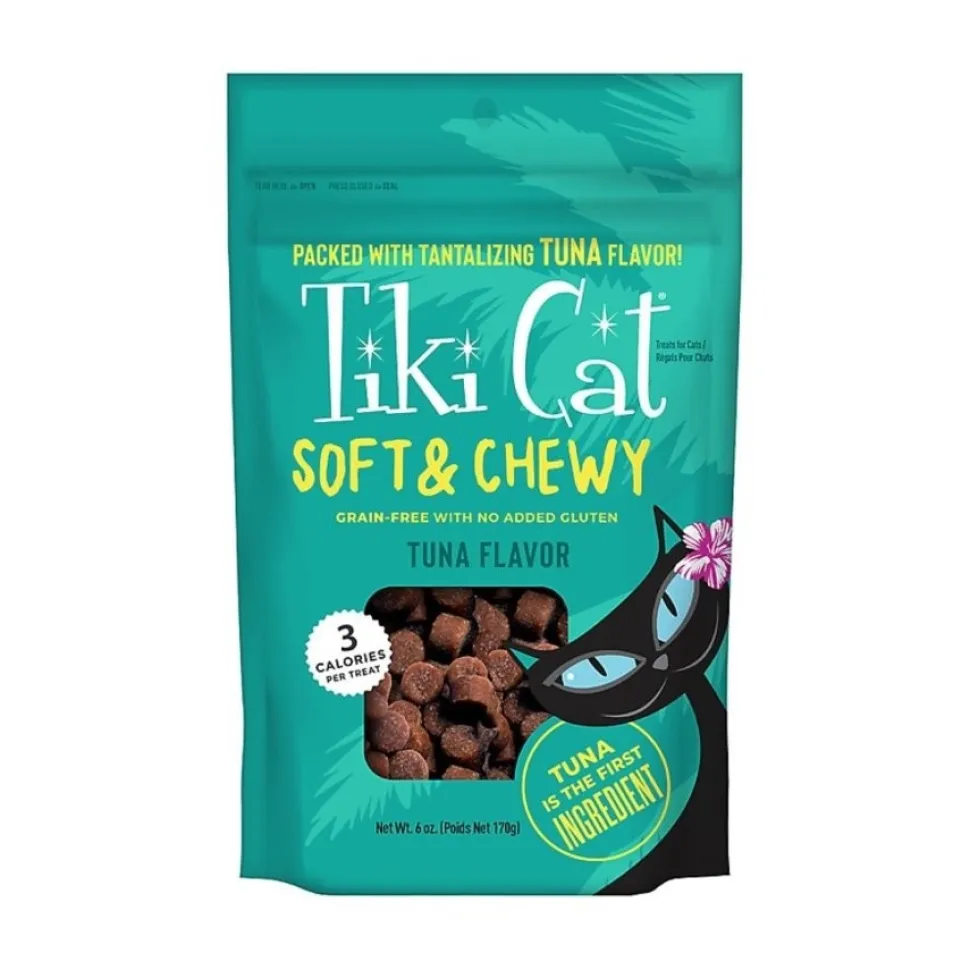 Tiki Pets Cat Soft & Chewy Grain-free Cat Treats Tuna 6-oz