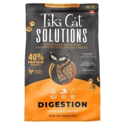 Tiki Pets Cat Solutions Digestion Grain-Free Dry Cat Food Lamb & Egg 2.8-lb
