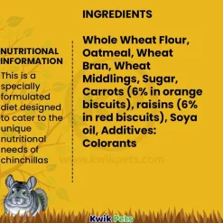 Tiny Friends Farm Charlie Chinchilla Cookies Baked Treats with Raisin & Carrot 4.2-oz