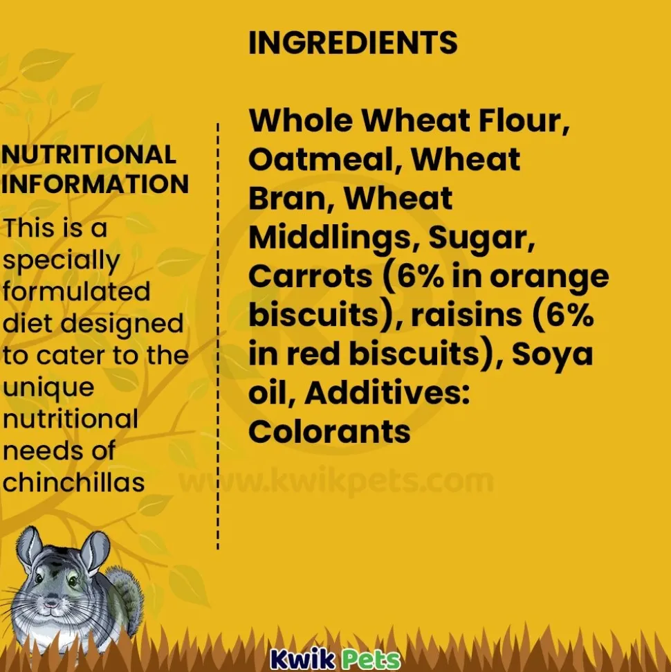 Tiny Friends Farm Charlie Chinchilla Cookies Baked Treats with Raisin & Carrot 4.2-oz