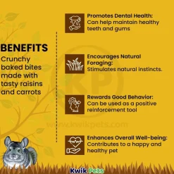 Tiny Friends Farm Charlie Chinchilla Cookies Baked Treats with Raisin & Carrot 4.2-oz