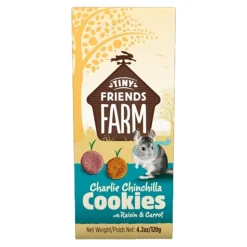 Tiny Friends Farm Charlie Chinchilla Cookies Baked Treats with Raisin & Carrot 4.2-oz