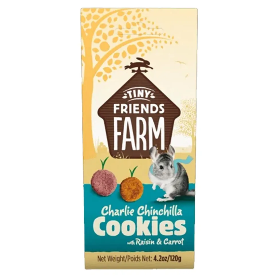 Tiny Friends Farm Charlie Chinchilla Cookies Baked Treats with Raisin & Carrot 4.2-oz