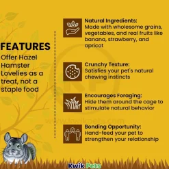Tiny Friends Farm Hazel Hamster Lovelies Baked Treats with Banana Strawberry & Apricot 4.2-oz