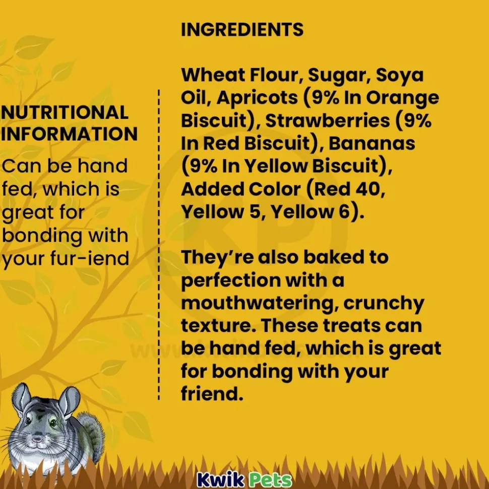 Tiny Friends Farm Hazel Hamster Lovelies Baked Treats with Banana Strawberry & Apricot 4.2-oz