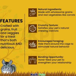 Tiny Friends Farm Russel Rabbit Crunchers Baked Treats with Carrot 4.2-oz