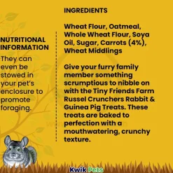 Tiny Friends Farm Russel Rabbit Crunchers Baked Treats with Carrot 4.2-oz