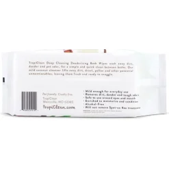 TropiClean Berry + Coconut Tushy & Paw Wipes for Dogs & Cats 100 Count