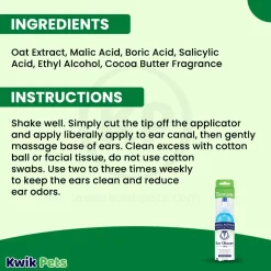 TropiClean Dual Action Ear Cleaner for Dogs & Cats 4-oz