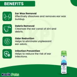 TropiClean Dual Action Ear Cleaner for Dogs & Cats 4-oz