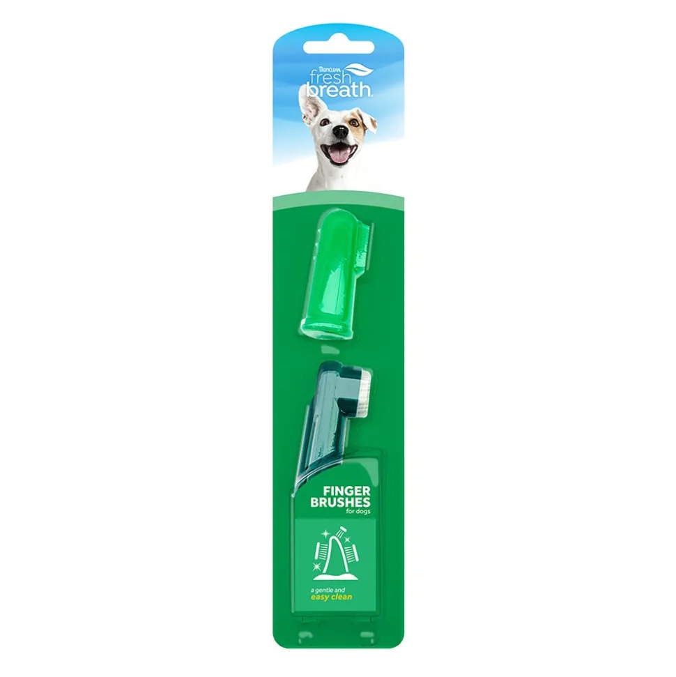 TropiClean Fresh Breath Finger Brushes for Dogs 2 Count