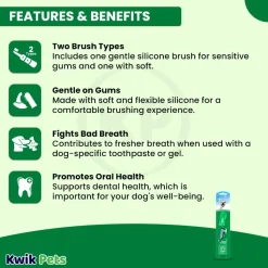 TropiClean Fresh Breath Finger Brushes for Dogs 2 Count
