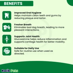 TropiClean Fresh Breath Oral Care Water Additive Plus Hip & Joint for Dogs 33.8-oz